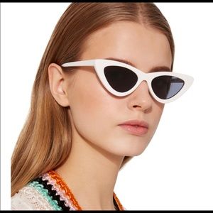 White cat eye sunglasses nwot